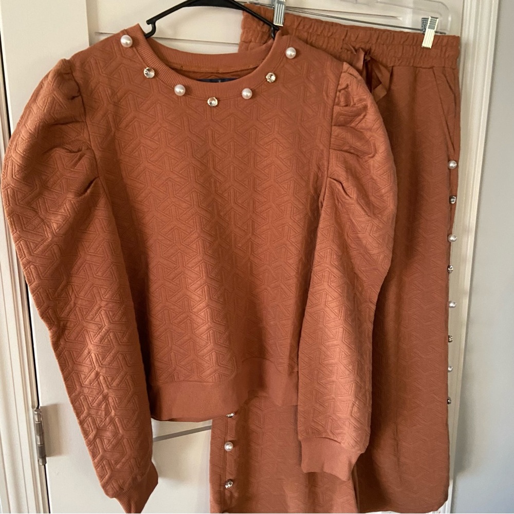Simply Southern Winter Jewelled Quilted Top and Pant Set New with Tags - Picture 2 of 10